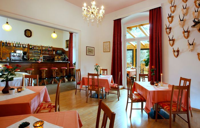 Speisesaal im 3 Sterne Hotel Meran